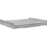 Krevet s ladicama Siva Sonoma 200 x 200 cm Konstruirano drvo | shoptok.hr
