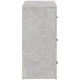  Komoda siva boja betona 80 x 33 x 70 cm od konstruiranog drva | Eponuda.com