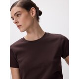 Reserved Pamučna majica - tamnosmeđe | shoptok.hr