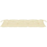  Vrtna klupa s jastukom 120 cm od masivnog bagremovog drva Krema 120 x 50 x 7 cm | shoptok.hr
