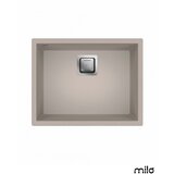 Milo Granitna sudopera Qubus 56x44cm Pure sand sifon 90 | ePonuda.com
