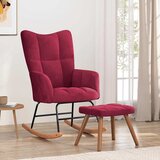  Stolica za ljuljanje s osloncem za noge boja vina baršunasta | shoptok.hr