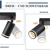 Nettlife Moderna stropna svetilka s 5 točkami: Črna stropna svetilka GU10, kovinska notranja svetilka za dnevno sobo, brez žarnice, (22116788) | Shoptok.si