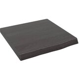 vidaXL Stenska polica temno siva 40x40x4 cm obdelana trdna hrastovina Cene