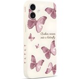 Oem Pnakqil zaštitna futrola Butterfly za Apple iPhone 17 Pro Max - Bež | shoptok.hr