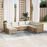 vidaXL 7-dijelni set vrtnih sofa od poliratana s jastucima bež | shoptok.hr