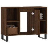 vidaXL Kopalniška omarica rjavi hrast 80x33x60 cm inženirski les | Shoptok.si