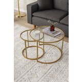 Hanah home Club sto Belorusija 60x60x43cm i 42x42x39cm, zlatni | Eponuda.ba