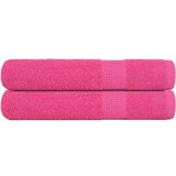 vidaXL Brisače 2 kos roza 100x200 cm 360 gsm 100% bombaž | Shoptok.si