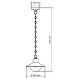  Brilagi - LED spoljašnja viseća svetiljka VEERLE 1xE27/60W/230V IP44 | Eponuda.com