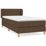  Box spring postelja z vzmetnico temno rjava 80x200 cm blago | Shoptok.si