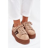 Boto Women's Platform Sneakers Made of Natural Suede Beige Eldira | ePonuda.com