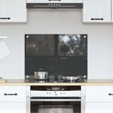 vidaXL Backsplash za kuhinju Tamnosiva Kaljeno staklo 70 x 50 x 0.6 cm | shoptok.hr