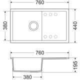 GL sudopera ankona 1KO crna 760x440/195 mm | ePonuda.com