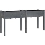 Maison Chic korito - Lonček za rože s podlogo sive barve 161x45x76 cm trden les jelke, (22057435) Cene