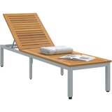  Ležaljka za sunčanje Siva 200 x 55 x 35 cm Čvrsto drvo akacije | Eponuda.com