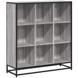 vidaXL Polica za knjige Siva Sonoma Konstruirano drvo i metal | shoptok.hr