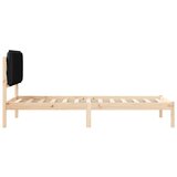  Krevetni okvir s tapiciranim uzglavljem Crna 90 x 200 cm | shoptok.hr