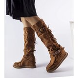 Gemre Brown wedge-heeled boots Filiberta | shoptok.hr