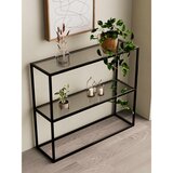 Hanah home komoda Oskar, 80 cm, crna / providno staklo Cene