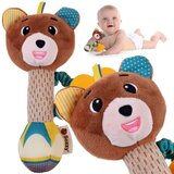  Plišana zvečka jelen sa silikonskom glodalicom za bebe, 18 cm | shoptok.hr