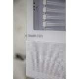 UGD Kuciste Stealth 3333 ATX, staklena prednja i bocna strana, ugradjen 1x ARGB kuler, Belo | ePonuda.com