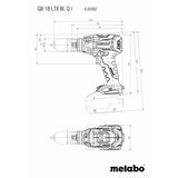 Metabo akumulatorski urezovalnik navojev GB 18 LTX BL Q I  Bat.urezovalnik navoj 602362850 | Shoptok.si