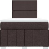  Krevet box spring s madracem tamnosmeđi 120 x 190 cm od tkanine | shoptok.hr