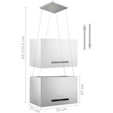  Viseča kuhinjska napa s senzorjem dotik lcd 55 cm jeklo | Shoptok.si