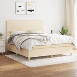  The Living Store Box spring postelja z vzmetnico krem 180x200 cm blago - Box Spring Postelja, (21514759) | Shoptok.si
