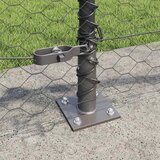  Heksagonalna ograda s betonskom osnovom 25 x 0,4 m Siva Mreža | shoptok.hr