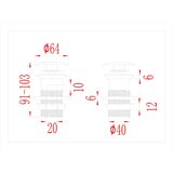 vidaXL Sifon s funkcijo proti prelivanju siv 6,4x6,4x9,1 cm | Shoptok.si