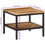 vidaXL Klubska mizica 45x45x35 cm trden robusten mangov les | Shoptok.si