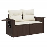  9-dijelni set vrtnih sofa s jastucima poliratan smeđi | shoptok.hr