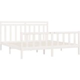  Posteljni okvir bel iz trdne borovine 200x200 cm, (20646099) | Shoptok.si