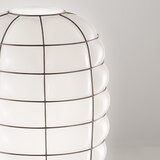  SIRU - Visilica na sajli LANTERNA 1xE27/60W/230V, prečnik 32 cm, crna/bela, venecijansko staklo | Eponuda.com