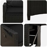 Ležaljka u vrtu Crna 56 x 60 x 112 cm poliratan | shoptok.hr