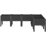  Vrtna sadilica s nogama crna 160 x 120 x 42 cm PP | Shoptok.si