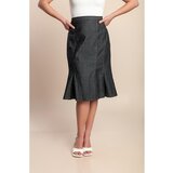 Fenzy Plus Size Traper Suknja Midi Veličine, Siva | shoptok.hr