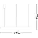 Ideal Lux led luster na sajli gemini LED/78W/230V 2700K ø 105 cm cri 90 crna | Eponuda.com