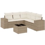  6-dijelni set vrtnih sofa s jastucima bež od poliratana | shoptok.hr