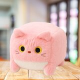 Plišana igračka mačka u obliku kocke 18cm - roza | shoptok.hr