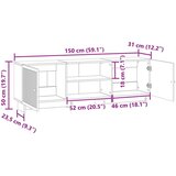 TV ormar Visoki Sjaj Bijeli 150 x 31 x 50 cm - Bijela visokog sjaja | shoptok.hr