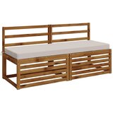  Jastučići za klupe - 2 dijela SOEST 2 kom. 100% poliester - Bijela 150 x 50 x 8 cm Melange Slike