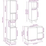 vidaXL 3-dijelni set kupaonskog namještaja boja hrasta sonome drveni | shoptok.hr