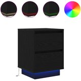 vidaXL Nočne omarice z LED svetili 2 kosa črne 38x34x50 cm, (21822101) Cene