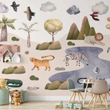  Foto tapeta - Africa for Toddlers - Savannah Animals in Pastel Colours 300x210 Premium | shoptok.hr