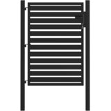 vidaXL Dvorišna vrata - Vrtna vrata s mogućnošću zaključavanja crna 100x120 cm aluminijska - 100 x 120 cm Cijene