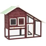  Kavez za zečeve boja kave i bijela 140 x 63 x 120 cm jelovina | Eponuda.com