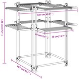  Stalak za sušenje rublja 107 x 107 x 120 cm aluminijski | shoptok.hr